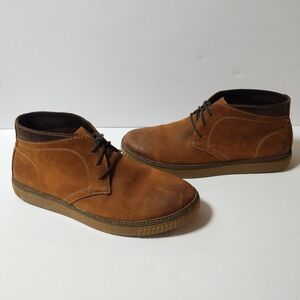 Johnston & Murphy Sheepskin Leather Wallace Chukka Boots Brown Mens 11M